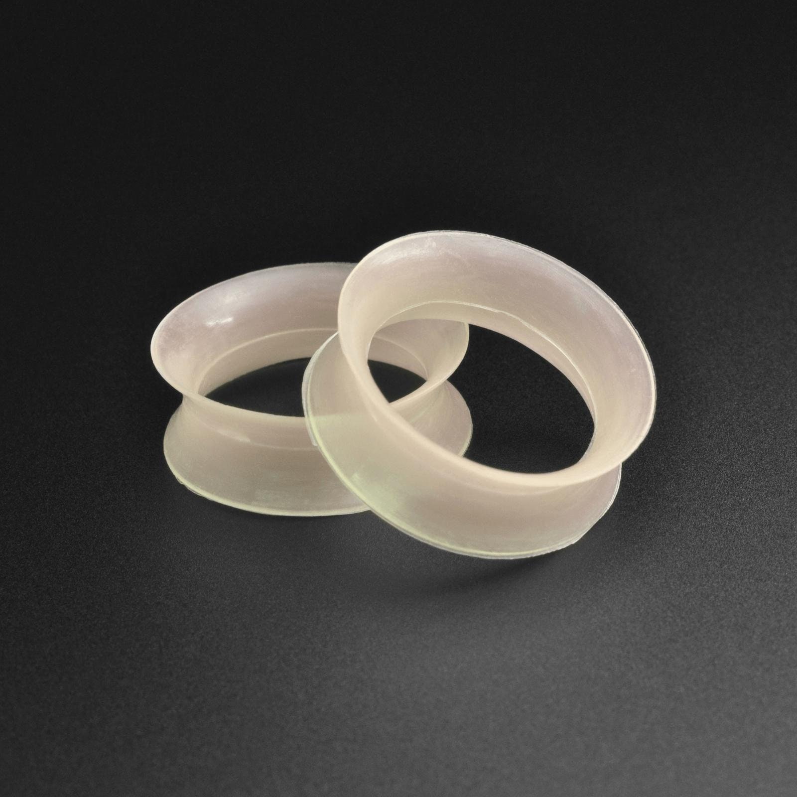 Light Skin Tone Silicone Double Flare Tunnel | Silicone Ear Gauges For Stretched Ears | Ear Stretchers | Flesh Tunnels