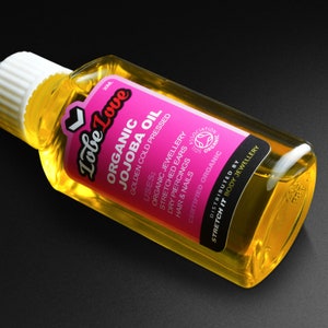 Organic Golden Jojoba Oil by SIBJ's LobeLove™ | 30ml Easy-use Bottle | A Must For Ear Stretching | Soil Assoc. Certified |