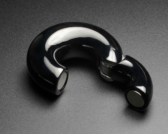 Black PVD Magnetic Circle Ear Weight | Ear Weight Gauges For Stretched Ears | Mirror Polish | Ear Lobe Hangers
