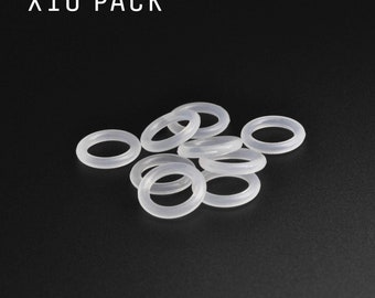 Clear Medical-grade Silicone O-Ring (10 Pack) | Stretched Ears | Ear Stretchers | Flesh Tunnels | FREE Worldwide Delivery!