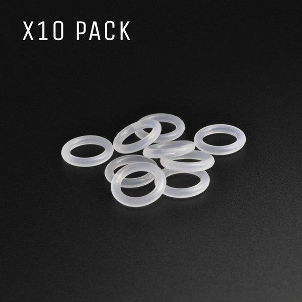 Clear Medical-grade Silicone O-Ring (10 Pack) | Stretched Ears | Ear Stretchers | Flesh Tunnels