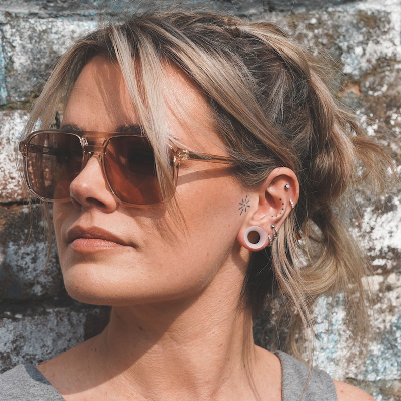 Clear Silicone Double Flare Tunnel | Silicone Ear Gauges For Stretched Ears | Ear Stretchers | Flesh Tunnels ***No TARIFFS! image 3