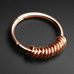 Rose Gold PVD Magnetic Multi Hoop Ear Weight | Ear Weight Gauges For Stretched Ears | Mirror Polish | Ear Hangers