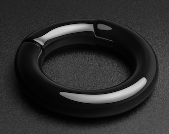 Schwarz PVD Magnet Hoop Ohrgewicht | Ohrgewichtsmesser für gestreckte Ohren | Spiegelpolitur | Ohrhänger