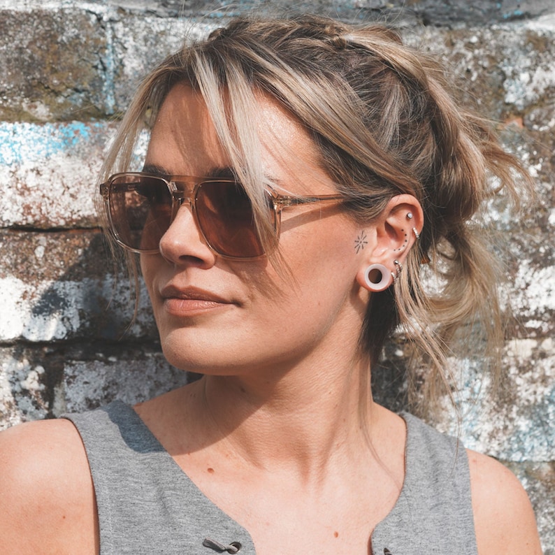 Clear Silicone Double Flare Tunnel | Silicone Ear Gauges For Stretched Ears | Ear Stretchers | Flesh Tunnels ***No TARIFFS! image 2