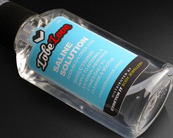 Professional Saline Solution by SIBJ's LobeLove™ | 30ml Easy-use Eco Bottle | Preservative Free | Pro Grade Solution 0.9% |