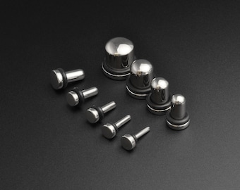 Kit d'étirement des oreilles | Kit de bouchons évasés simples en acier chirurgical | Acier chirurgical 316L | 1,6 mm (14 g) - 10 mm (00 g) | Ensemble de lobes de contours d'oreilles