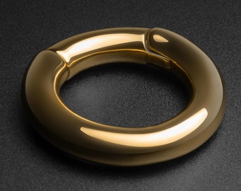 Gold PVD Magnet Hoop Ohrgewicht | Ohrgewichtsmesser für gestreckte Ohren | Spiegelpolitur | Ohrhänger