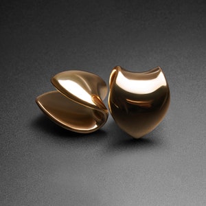 Rose Gold PVD Saddle Ear Weight Hanger | Ear Weight Gauges For Stretched Ears | Mirror Polish | Ear Lobe Hangers
