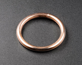 Rose Gold PVD Titanium Hinged Segment Ring | Titanium Nose Rings | Hinged Segment Nose Stud Body Jewelry | Mirror Polish