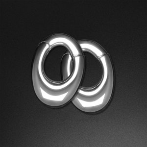 Oval Surgical Steel Magnetic Ear Weight | Ear Weight Gauges For Stretched Ears | Mirror Polish | Ear Lobe Hangers ***No TARIFFS!
