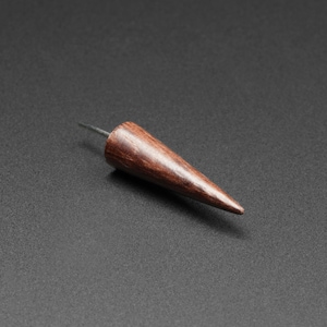 Narra Wood Spike Threadless Top | One Bar, Unlimited Designs! | Threadless Top Piercing Jewelry | Labret and Barbell | Earring and Nose Stud
