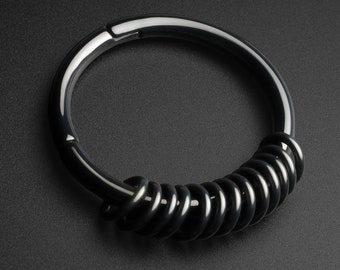 Black PVD Magnetic Multi Hoop Ear Weight | Ear Weight Gauges For Stretched Ears | Ear Lobe Hangers ***No TARIFFS!