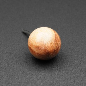 Olive Wood Ball Threadless Top | One Bar, Unlimited Designs! | Threadless Top Piercing Jewelry | Labret and Barbell | Earring and Nose Stud