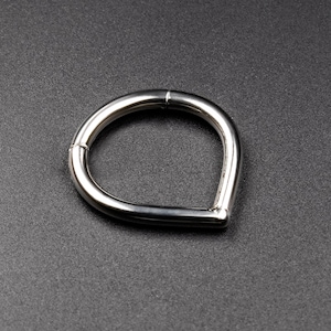 Simple Teardrop Titanium Septum Clicker Ring  | Titanium Septum Nose Rings | Septum Piercing Body Jewelry | Septum Clicker