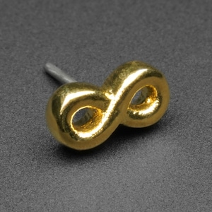 Infinity Symbol 18k Gold Plated Threadless Top | One Bar, Unlimited Designs! | Piercing Jewelry | Labret and Barbell | Earring and Nose Stud