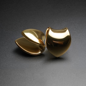 Gold PVD Saddle Ear Weight Hanger | Ear Weight Gauges For Stretched Ears | Mirror Polish | Ear Lobe Hangers