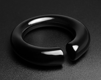 Circular Black PVD Surgical Steel Ear Weight | Ear Weight Gauges For Stretched Ears | Mirror Polish | Ear Lobe Hangers ***No TARIFFS!