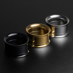 Double Flare Screw Fit Tunnel (Internally Threaded) Bundle | 316L Surgical Steel Ear Gauges Stretched Ears | Ear Stretchers | Flesh Tunnels