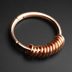 Rose Gold PVD Magnetic Multi Hoop Ear Weight | Ear Weight Gauges For Stretched Ears | Ear Lobe Hangers
