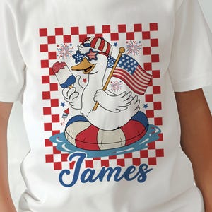 Personalized 4th of July boy Goose Png, American boy goose png, Patriotic Goose Png, Memorial Day, USA Flag PNG, Independence Day Png