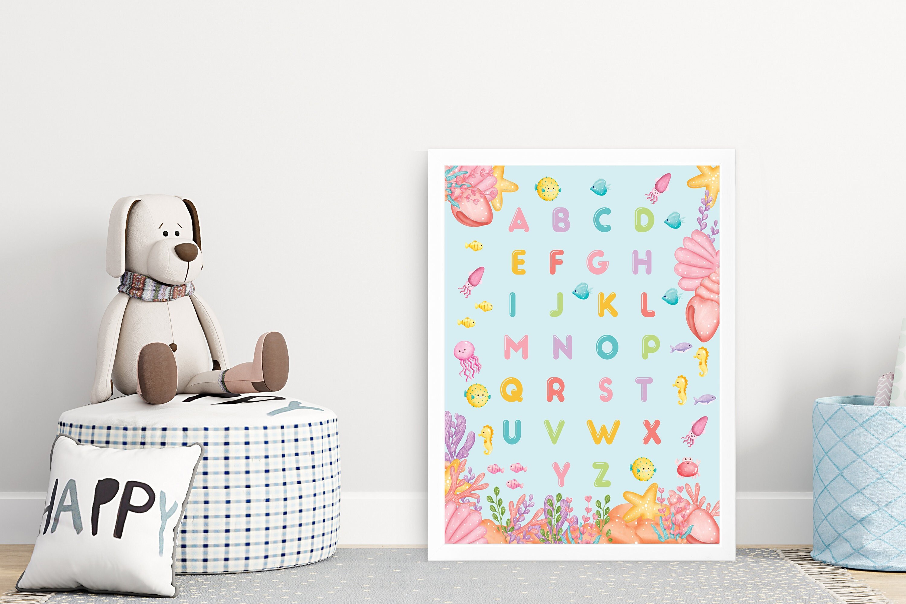 Nautical Alphabet Poster, ABC Print, PRINTABLE Wall Art, Educational ...