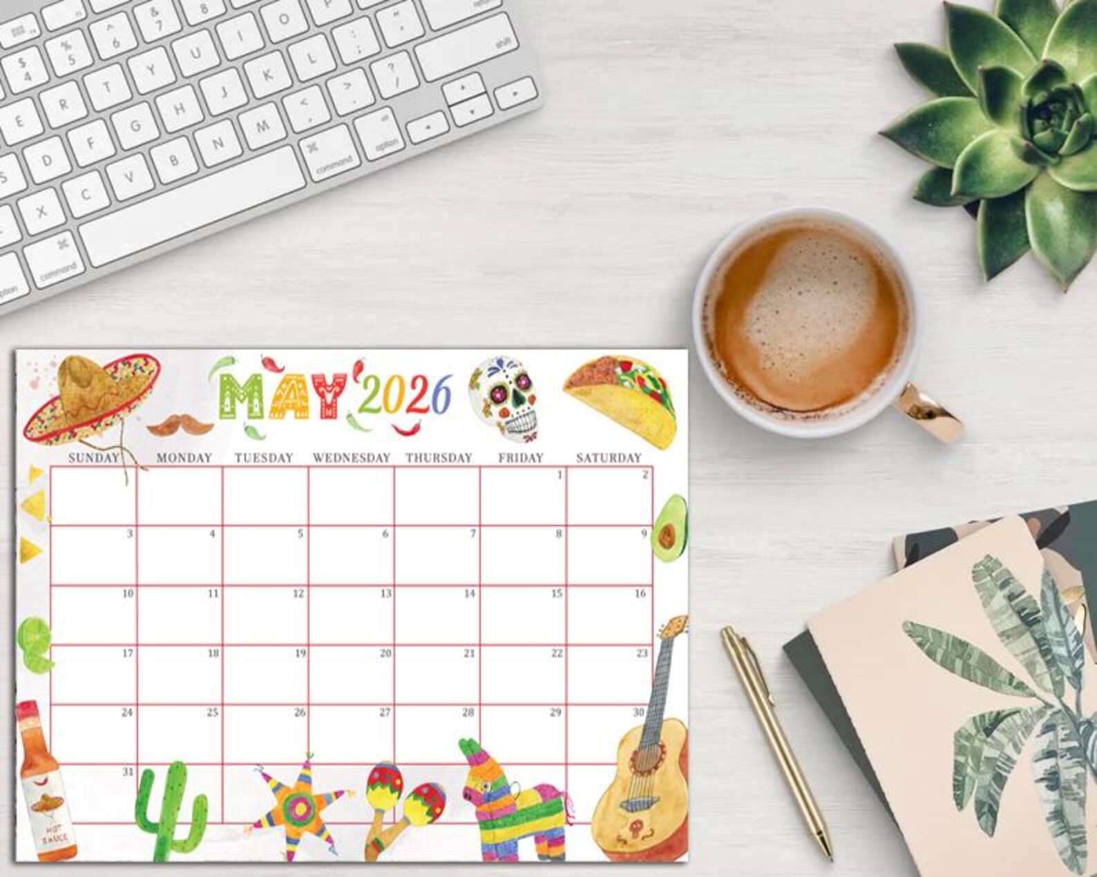 EDITABLE May 2026 Calendar, Cinco De Mayo Planner, Monthly Planner ...