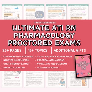 Pharmacology Study Guide Bundle: NCLEX & ATI Review (Printable PDF)