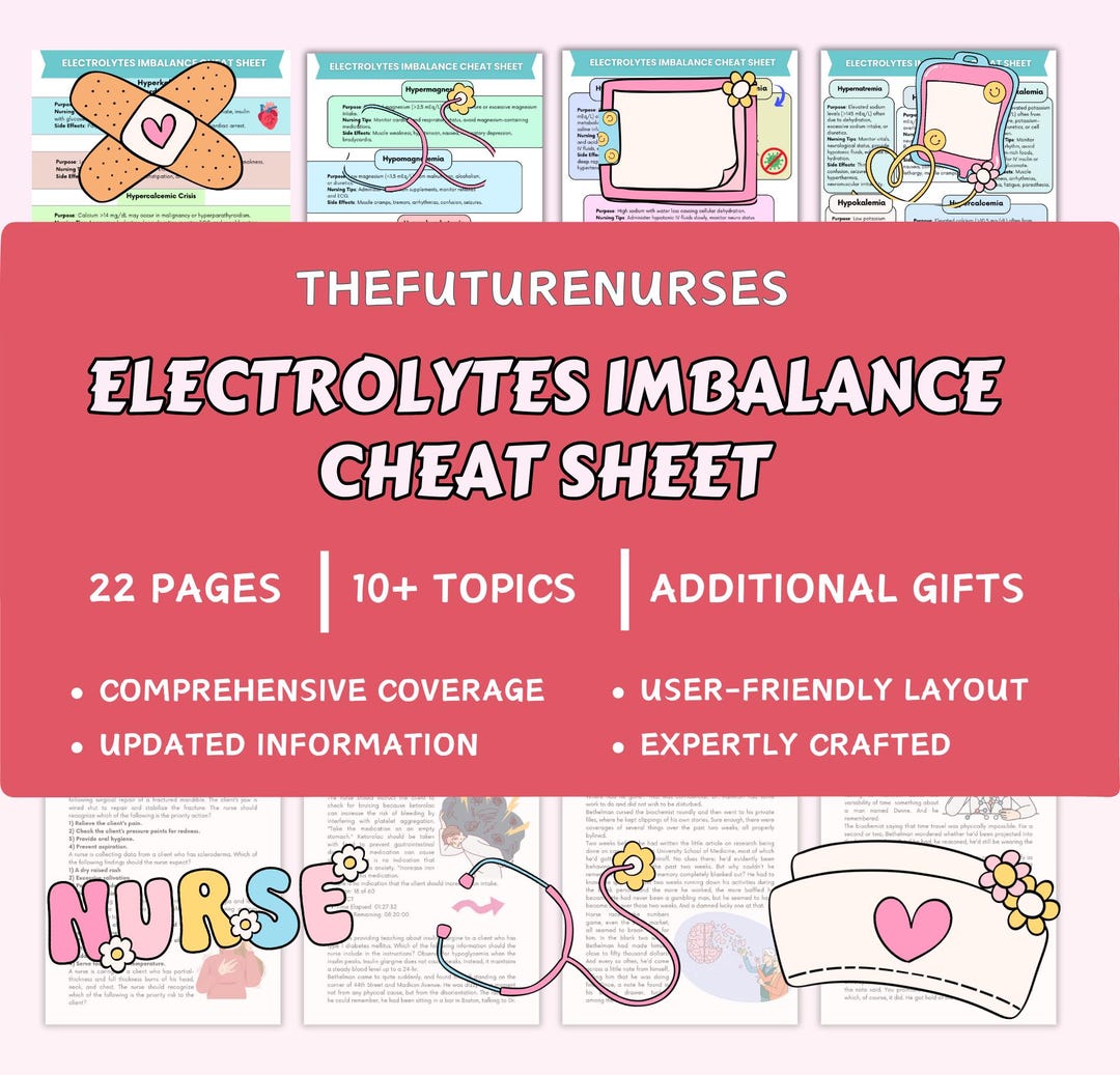 Ultimate Electrolyte Imbalance Cheat Sheet - Comprehensive Guide for ...
