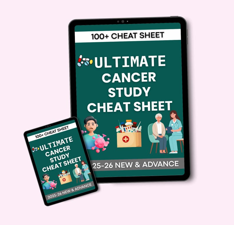 Oncology Pharmacology Cheat Sheet | Cancer Medications Nursing Study ...