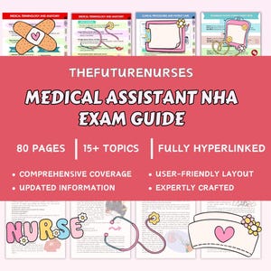 Medical Assistant NHA Exam Study Guide | CCMA Prep Notes (Digital Download PDF)