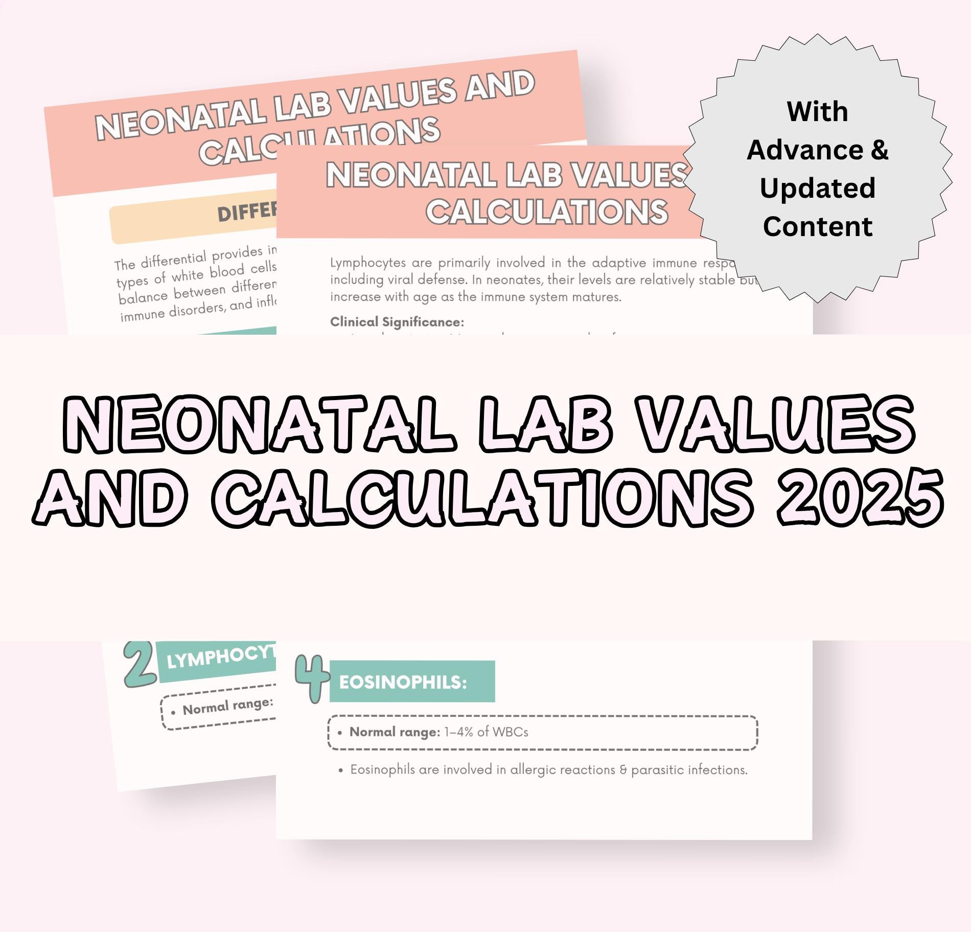 Comprehensive Neonatal Lab Values & Calculations Guide | Essential ...