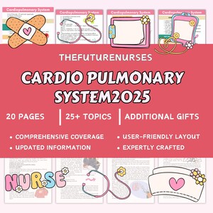 Cardiovascular System A & P Study Guide | Nursing Notes | The Heart | Anatomy and Physiology Review | Digital Download | PDF