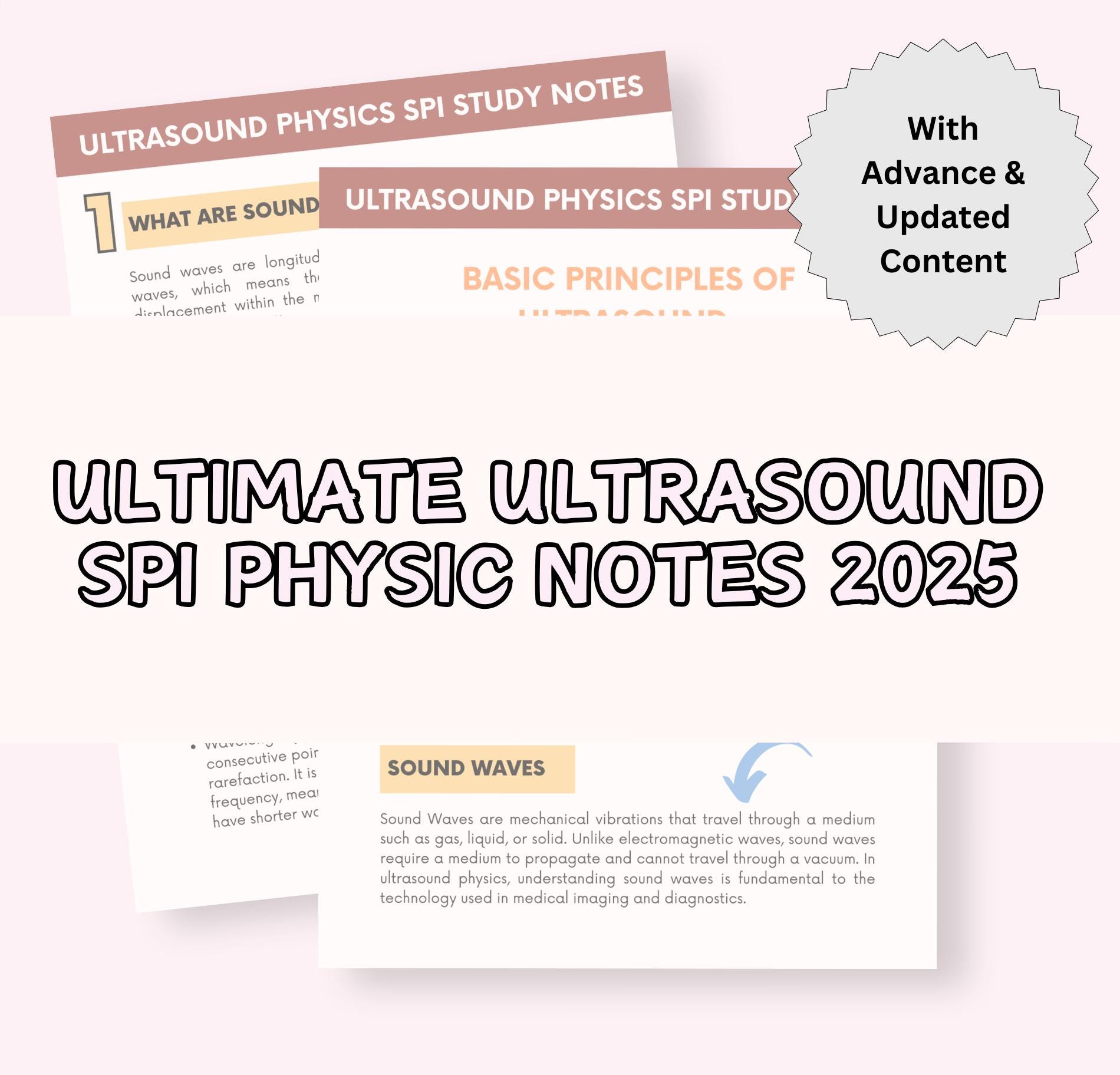 Spi Notes Ultrasound Physics SPI Study Notes: Sonographer Exam Prep (PDF) - Etsy