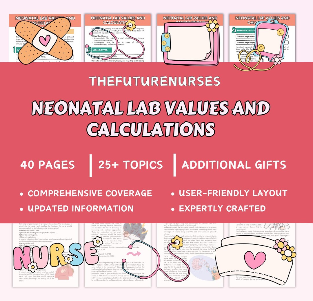 Comprehensive Neonatal Lab Values & Calculations Guide | Essential ...
