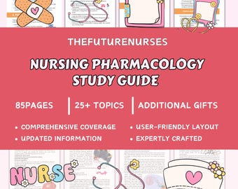 Pacote de Guias de Estudo de Enfermagem em Farmacologia: Revisão NCLEX (Download em PDF tamanho A4)