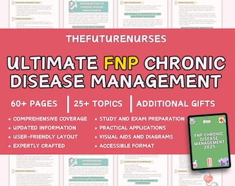 FNP Chronic Disease Management Guide: Nurse Practitioner Study Resource (Digital Download)