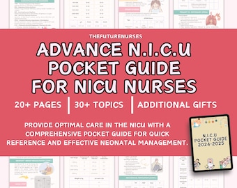 NICU Nurse Pocket Guide: Neonatal Clinical Reference (Digital Download)