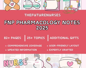 FNP Pharmacology Study Guide 2025: Nurse Practitioner Exam Prep (Digital Download)