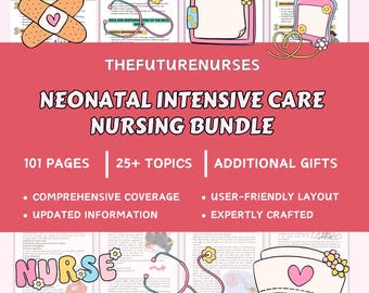 NICU Nurse Study Guide Bundle: Newborn Care Reference Sheets (PDF Download)