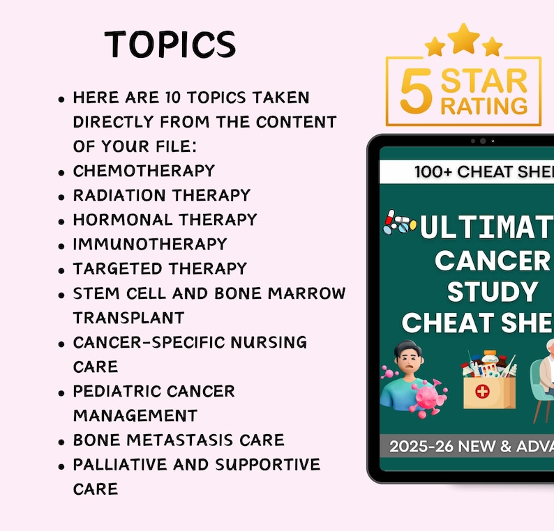 Oncology Pharmacology Cheat Sheet | Cancer Medications Nursing Study ...