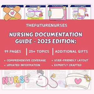 Nursing Documentation Template for Nursing Student Documentation Guide for New Grad Nurse Charting Guide for Nursing Student 100+ Topics PDF