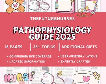 Pathophysiology Nursing Study Guide: Comprehensive Student Notes (Digital Download)