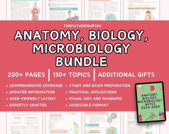 Anatomy, Biology, Microbiology Notes Bundle (PDF)