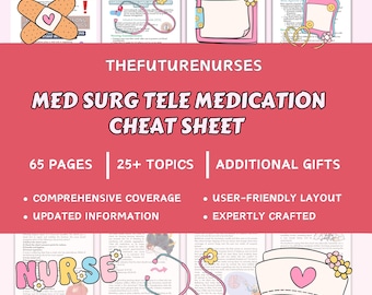Med-Surg Tele Nursing Medication Cheat Sheet: Quick Reference Guide (PDF Download)