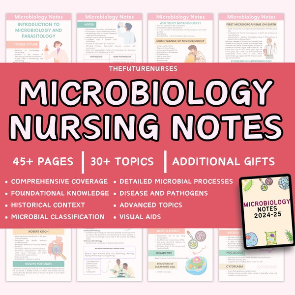 Microbiology Study Guide Bundle: Nursing & Medical Students (2025 Update) (Digital PDF)