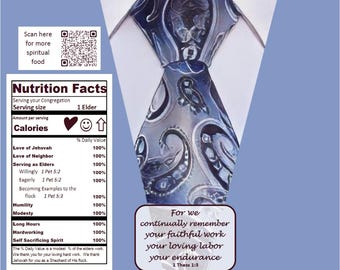 JW Elder Overseer Blue Paisley Tie Candy Wrapper (PDF Files)