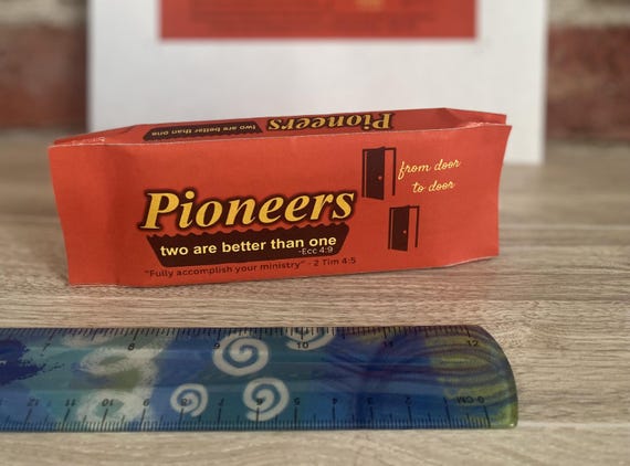 JW Pioneer Candy Wrapper, Pioneer School Gift