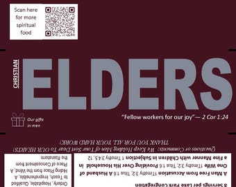 JW Elder Chocolate Candy Wrapper 2, Appreciation Gift (Digital Download)