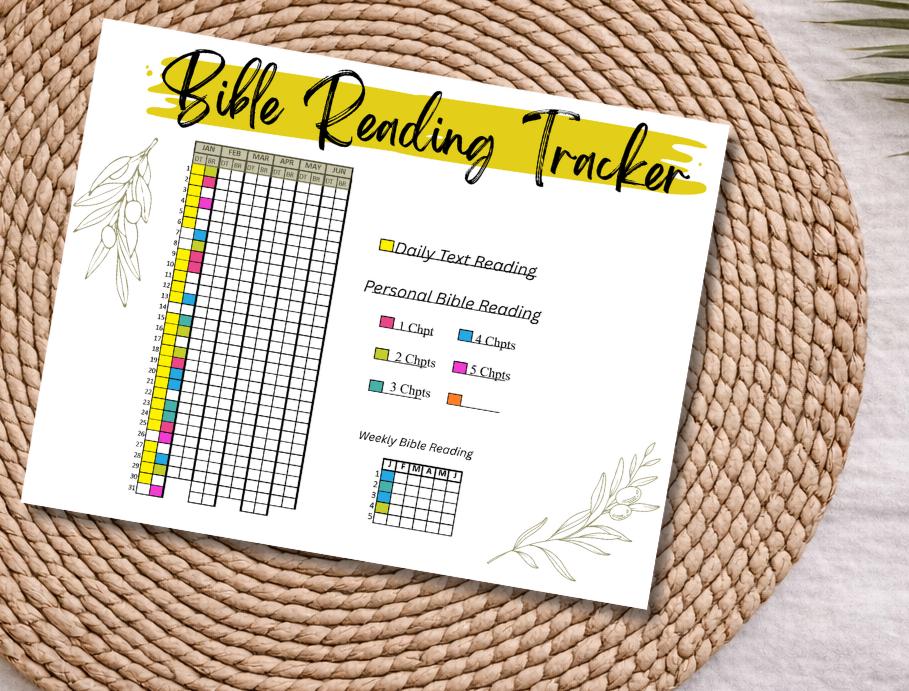 Bible Reading Habit Tracker: Scripture Journal, Coloring Page (instant Download) - Etsy